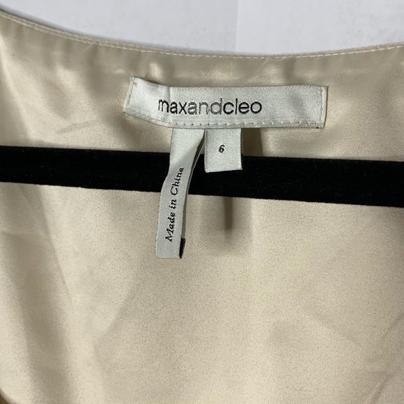 Max and Cleo Dress Pleated Black, Cream, Coral - Picture 3 of 8